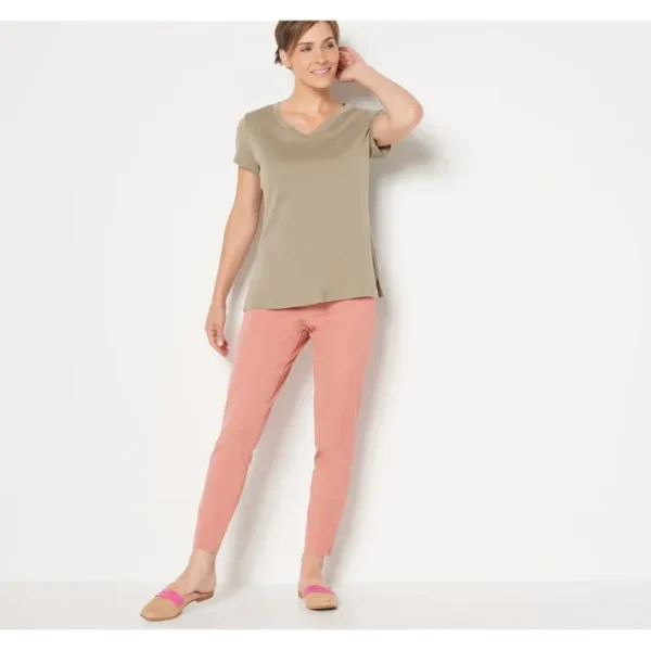 Shop All<Isaac Mizrahi Live! Regular 24/7 Clean Ankle Pants w/ Zipper - a world of fashionable women's clothing, including a wide selection of dresses and trendy accessories.