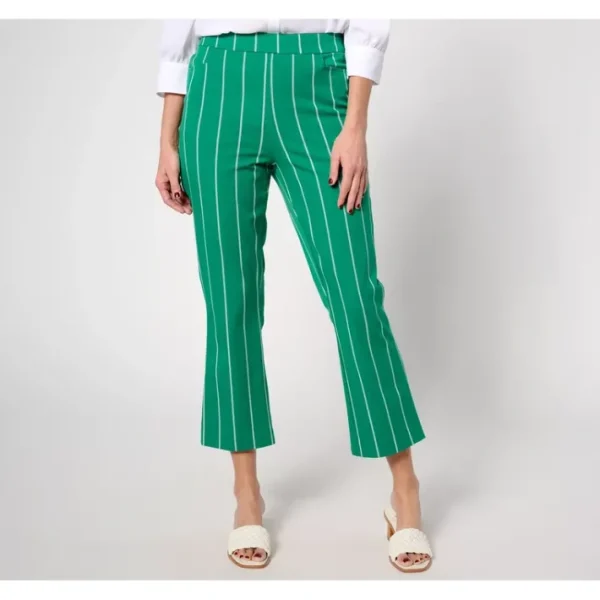 Shop All<Isaac Mizrahi Live! Regular 24/7 Stretch Baby Bootcut Crop Pants - a world of fashionable women's clothing, including a wide selection of dresses and trendy accessories.