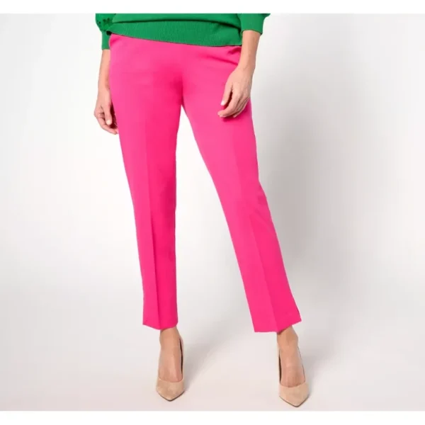 Isaac Mizrahi Live! Regular 24/7 Stretch Icon Ankle Pants - a world of fashionable women's clothing, including a wide selection of dresses and trendy accessories.> Hat