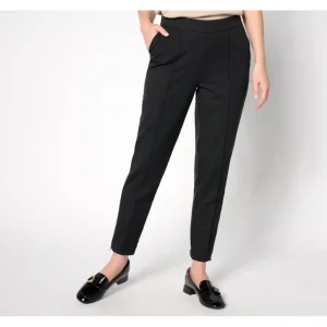 Isaac Mizrahi Live! Regular 24/7 Stretch Pants w/ Pintuck - a world of fashionable women's clothing, including a wide selection of dresses and trendy accessories.> Hat