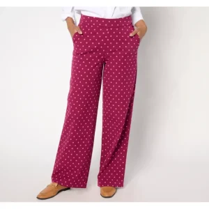 Isaac Mizrahi Live! Regular 24/7 Stretch Printed Straight Pants - a world of fashionable women's clothing, including a wide selection of dresses and trendy accessories.> Hat