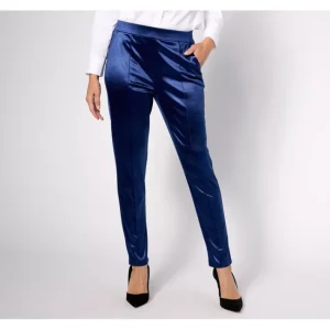 Dresses<Isaac Mizrahi Live! Regular Always Isaac Knit Slim Straight Pants - a world of fashionable women's clothing, including a wide selection of dresses and trendy accessories.