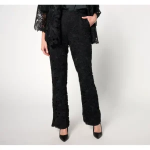 Isaac Mizrahi Live! Regular Always Isaac Lace Baby Bootcut Pants - a world of fashionable women's clothing, including a wide selection of dresses and trendy accessories.> Hat