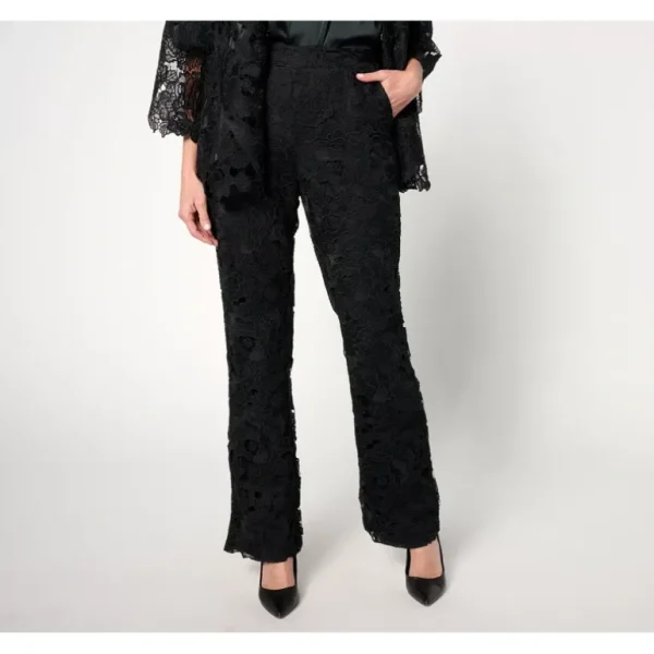 Isaac Mizrahi Live! Regular Always Isaac Lace Baby Bootcut Pants - a world of fashionable women's clothing, including a wide selection of dresses and trendy accessories.> Hat