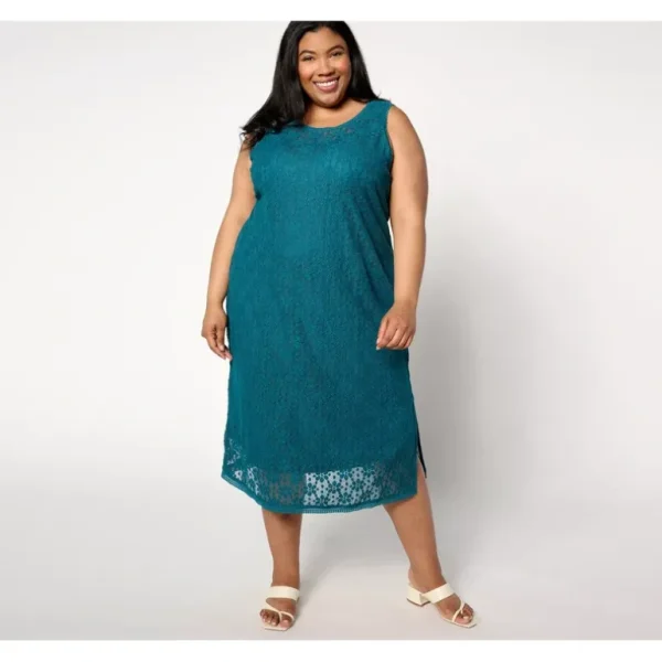 Isaac Mizrahi Live! Regular Bridgehampton Crochet Lace Midi Dress - a world of fashionable women's clothing, including a wide selection of dresses and trendy accessories.> Hat