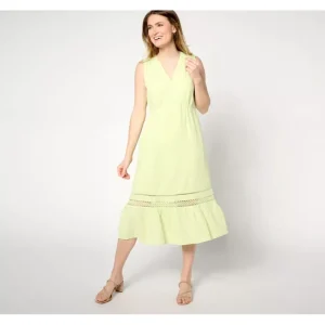 Dresses<Isaac Mizrahi Live! Regular Bridgehampton Gauze Sleevless Dress - a world of fashionable women's clothing, including a wide selection of dresses and trendy accessories.