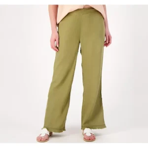 Isaac Mizrahi Live Regular Bridgehampton Linen Pants - a world of fashionable women's clothing, including a wide selection of dresses and trendy accessories.> Hat
