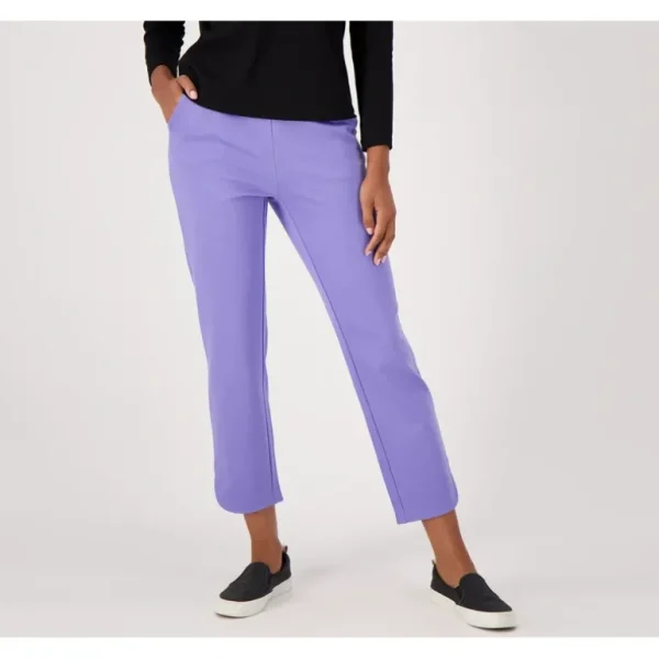 Isaac Mizrahi Live Regular Element 24/7 Stretch Knit Pants - a world of fashionable women's clothing, including a wide selection of dresses and trendy accessories.> Hat