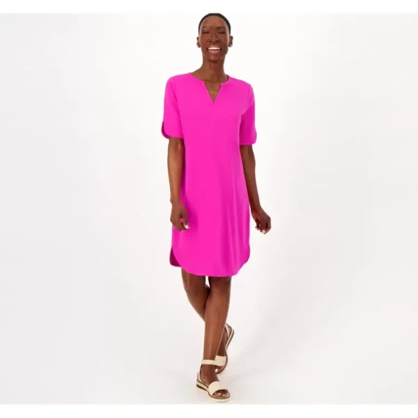 Isaac Mizrahi Live! Regular Essentials Pima Cotton Dress - a world of fashionable women's clothing, including a wide selection of dresses and trendy accessories.> Hat