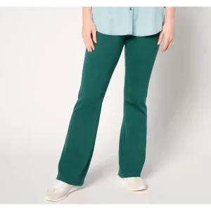 Isaac Mizrahi Live! Regular Essentials Pima Flex Bootcut Pants - a world of fashionable women's clothing, including a wide selection of dresses and trendy accessories.> Hat