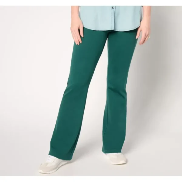 Isaac Mizrahi Live! Regular Essentials Pima Flex Bootcut Pants - a world of fashionable women's clothing, including a wide selection of dresses and trendy accessories.> Hat