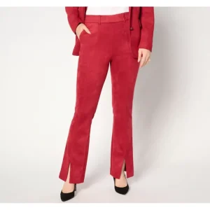 Isaac Mizrahi Live! Regular Estate Faux Scuba Suede Pants - a world of fashionable women's clothing, including a wide selection of dresses and trendy accessories.> Shoes