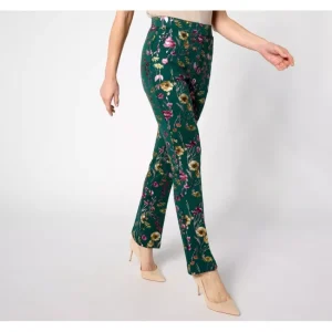 Dresses<Isaac Mizrahi Live! Regular Foil Printed Scuba Bootcut Pants - a world of fashionable women's clothing, including a wide selection of dresses and trendy accessories.