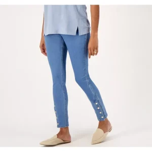 Isaac Mizrahi Live Regular Indigo Divine Denim Slim Leg Jeans - a world of fashionable women's clothing, including a wide selection of dresses and trendy accessories.> Hat