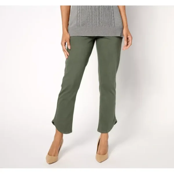 Shop All<Isaac Mizrahi Live! Regular Knit Denim Pull On Ankle Jeans - a world of fashionable women's clothing, including a wide selection of dresses and trendy accessories.