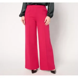 Hat<Isaac Mizrahi Live! Regular Luxe Ponte Full Length Pants - a world of fashionable women's clothing, including a wide selection of dresses and trendy accessories.