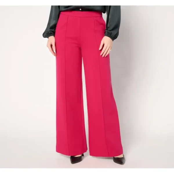 Hat<Isaac Mizrahi Live! Regular Luxe Ponte Full Length Pants - a world of fashionable women's clothing, including a wide selection of dresses and trendy accessories.
