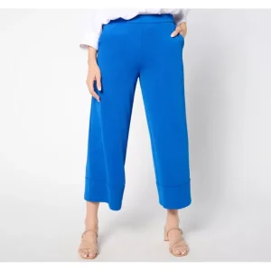 Fashion<Isaac Mizrahi Live! Regular Pebble Knit Crop Pants with Wide Hem - a world of fashionable women's clothing, including a wide selection of dresses and trendy accessories.