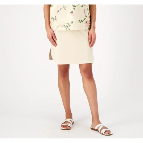 Shop All<Isaac Mizrahi Live! Regular Pima Cotton Pull-On Skirt - a world of fashionable women's clothing, including a wide selection of dresses and trendy accessories.