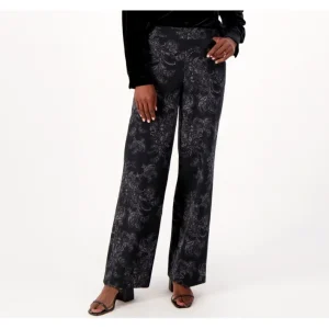 Fashion<Isaac Mizrahi Live regular Printed 24/7 Baby Wide Leg Pant - a world of fashionable women's clothing, including a wide selection of dresses and trendy accessories.
