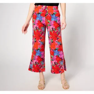 Fashion<Isaac Mizrahi Live! Regular Printed Stretch Crepe Crop Pants - a world of fashionable women's clothing, including a wide selection of dresses and trendy accessories.