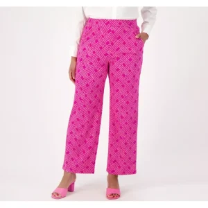 Isaac Mizrahi Live! Regular Silky Ponte Printed Pull-On Patio Pants - a world of fashionable women's clothing, including a wide selection of dresses and trendy accessories.> Shoes