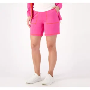 Isaac Mizrahi Live! Regular Soho French Terry Shorts - a world of fashionable women's clothing, including a wide selection of dresses and trendy accessories.> Hat