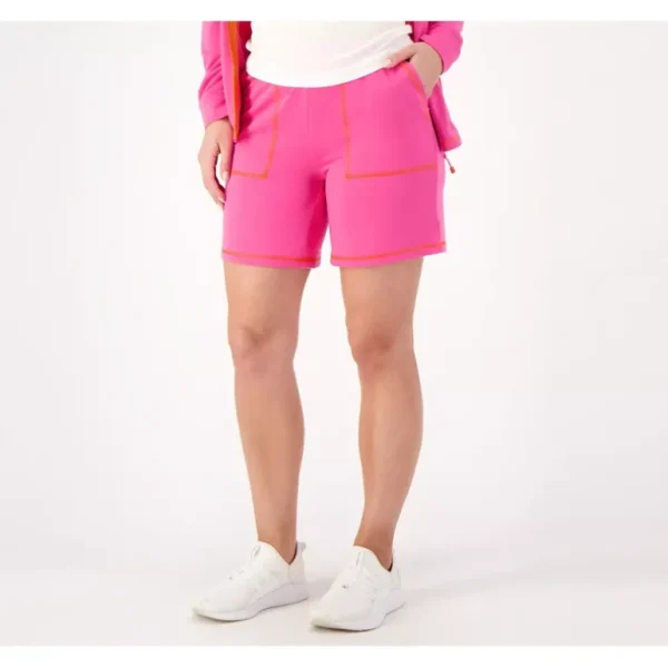 Isaac Mizrahi Live! Regular Soho French Terry Shorts - a world of fashionable women's clothing, including a wide selection of dresses and trendy accessories.> Hat