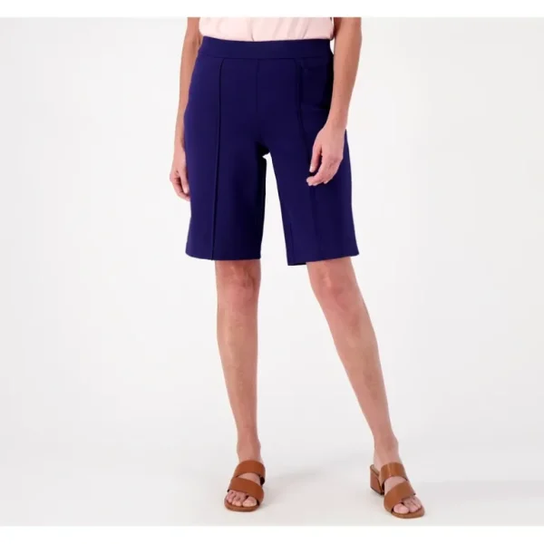 Isaac Mizrahi Live! Regular Solid or Printed Bermuda Shorts - a world of fashionable women's clothing, including a wide selection of dresses and trendy accessories.> Hat