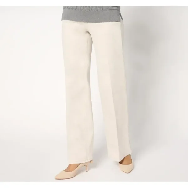 Isaac Mizrahi Live! Regular True Denim Color Pull On Trouser Jeans - a world of fashionable women's clothing, including a wide selection of dresses and trendy accessories.> Hat