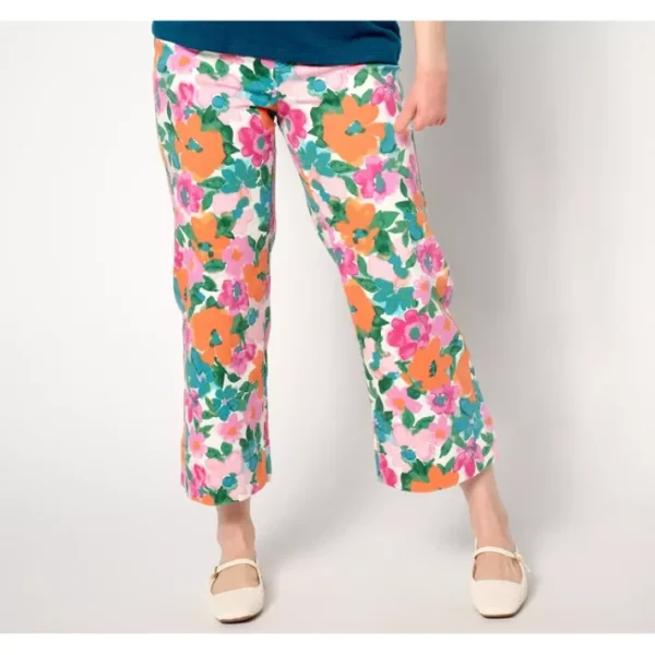 Fashion<Isaac Mizrahi Live! Regular True Denim Printed Crop Jeans - a world of fashionable women's clothing, including a wide selection of dresses and trendy accessories.