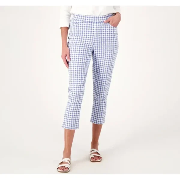 Shop All<Isaac Mizrahi Live Regular True Denim Pull On Crop Slim Jeans - a world of fashionable women's clothing, including a wide selection of dresses and trendy accessories.