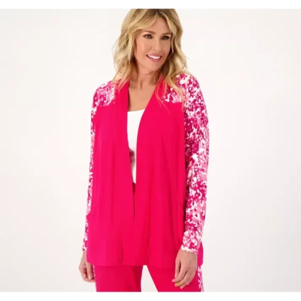 Shop All<Isaac Mizrahi Live Soho Baby French Terry Cardigan - a world of fashionable women's clothing, including a wide selection of dresses and trendy accessories.