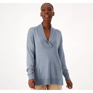 Isaac Mizrahi Live! Soho Pullover Sweater with Pockets - a world of fashionable women's clothing, including a wide selection of dresses and trendy accessories.> Hat