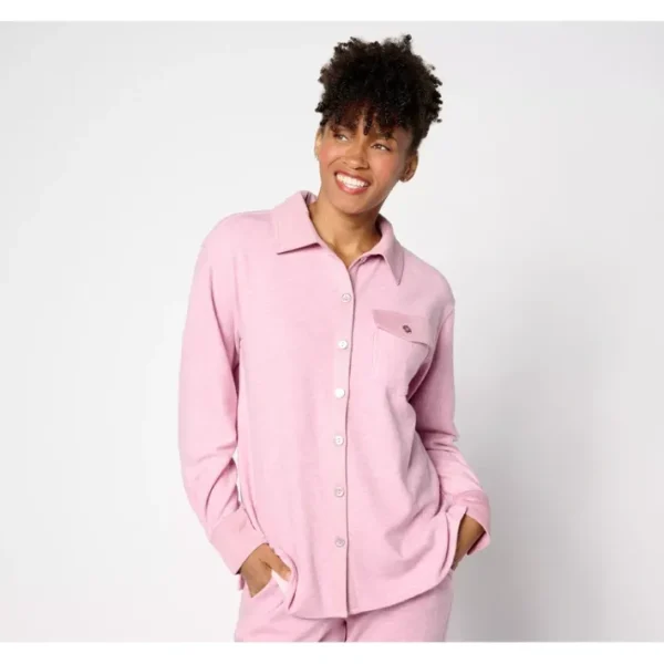 Shop All<Isaac Mizrahi Live! Soho Relaxed Shirt Jacket w/ Pockets - a world of fashionable women's clothing, including a wide selection of dresses and trendy accessories.