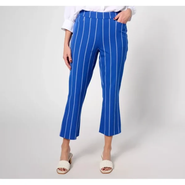 Shop All<Isaac Mizrahi Live! Tall 24/7 Stretch Baby Bootcut Crop Pants - a world of fashionable women's clothing, including a wide selection of dresses and trendy accessories.