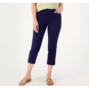 Isaac Mizrahi Live Tall 24/7 Stretch Crop Pants - a world of fashionable women's clothing, including a wide selection of dresses and trendy accessories.> Hat