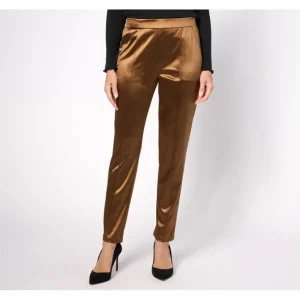 Dresses<Isaac Mizrahi Live! Tall Always Isaac Knit Slim Straight Pants - a world of fashionable women's clothing, including a wide selection of dresses and trendy accessories.