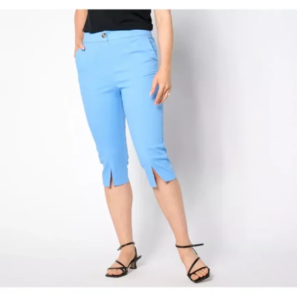 Shop All<Isaac Mizrahi Live! Tall Brushed Sateen Pedal Pusher Pants - a world of fashionable women's clothing, including a wide selection of dresses and trendy accessories.