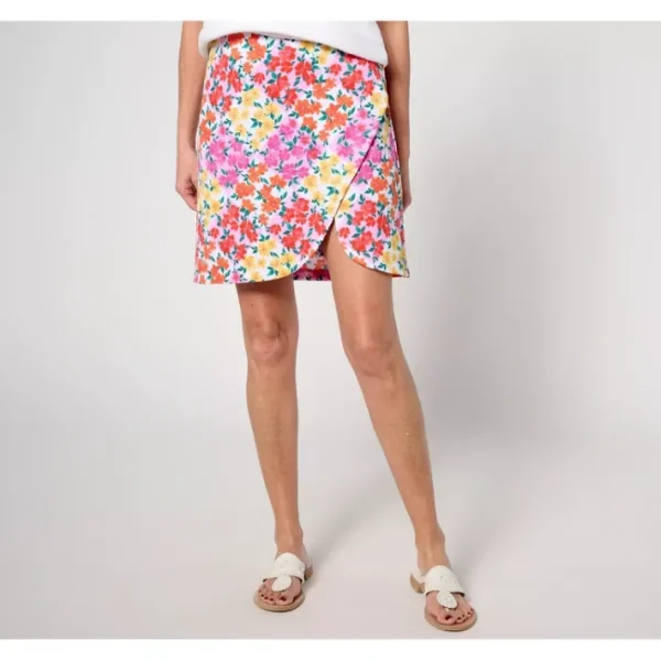 Shop All<Isaac Mizrahi Live! Tall Choice of Solid or Print Knit Skort - a world of fashionable women's clothing, including a wide selection of dresses and trendy accessories.