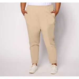 Fashion<Isaac Mizrahi Live! Tall Clubhouse Stretch Tech Crop Pants - a world of fashionable women's clothing, including a wide selection of dresses and trendy accessories.