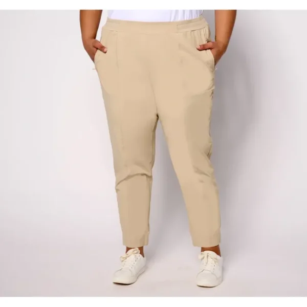 Fashion<Isaac Mizrahi Live! Tall Clubhouse Stretch Tech Crop Pants - a world of fashionable women's clothing, including a wide selection of dresses and trendy accessories.