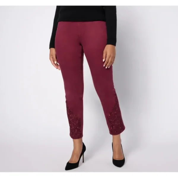 Shop All<Isaac Mizrahi Live! Tall Color True Denim Jeans with Lace - a world of fashionable women's clothing, including a wide selection of dresses and trendy accessories.