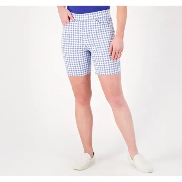 Shop All<Isaac Mizrahi Live! Tall Gingham Print Walking Shorts - a world of fashionable women's clothing, including a wide selection of dresses and trendy accessories.