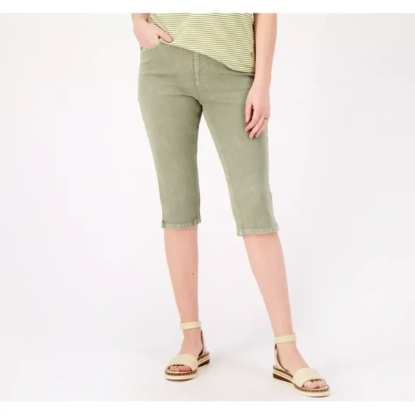 Shop All<Isaac Mizrahi Live Tall Knit Denim Pull On Pedal Pushers - a world of fashionable women's clothing, including a wide selection of dresses and trendy accessories.