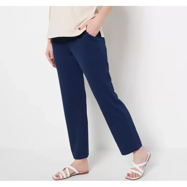 Shop All<Isaac Mizrahi Live! Tall Knit Straight Leg Pant - a world of fashionable women's clothing, including a wide selection of dresses and trendy accessories.