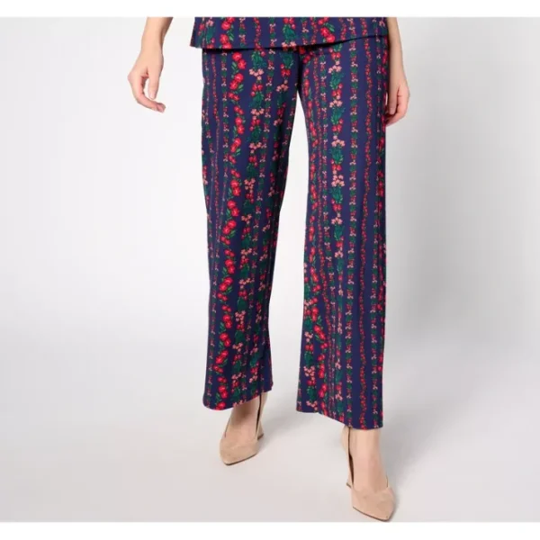 Shop All<Isaac Mizrahi Live! Tall Pebble Knit Straight- Leg Ankle Pants - a world of fashionable women's clothing, including a wide selection of dresses and trendy accessories.