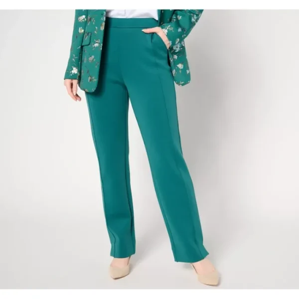 Shop All<Isaac Mizrahi Live! Tall Scuba Straight Leg Pants - a world of fashionable women's clothing, including a wide selection of dresses and trendy accessories.