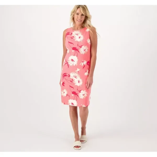 Dresses<Isaac Mizrahi Live! Tall Solid or Printed Shift Dress - a world of fashionable women's clothing, including a wide selection of dresses and trendy accessories.