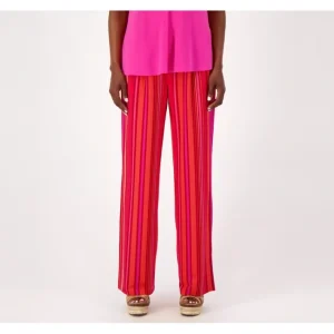 Fashion<Isaac Mizrahi Live! Tall Striped Pebble Knit Wide Leg Pants - a world of fashionable women's clothing, including a wide selection of dresses and trendy accessories.